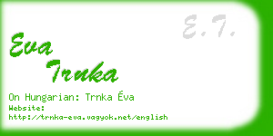 eva trnka business card