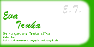 eva trnka business card